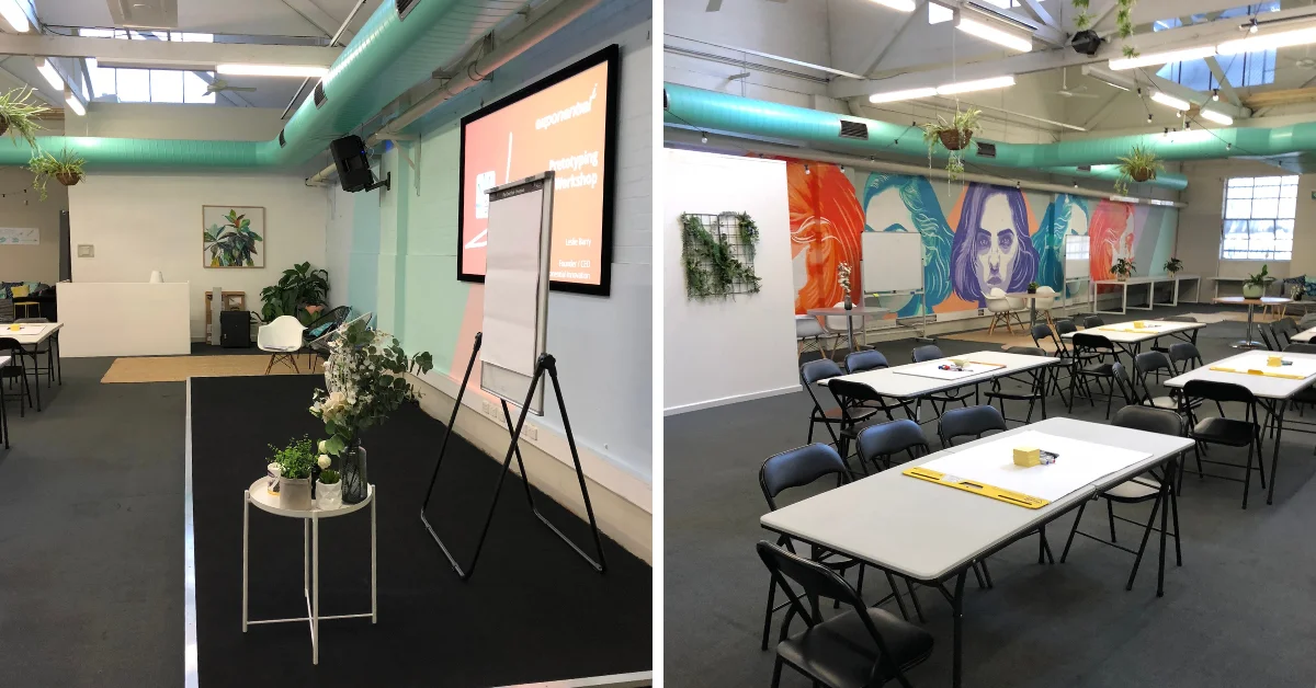 The AGL site setup and ready for an Exponentially pretotyping workshop